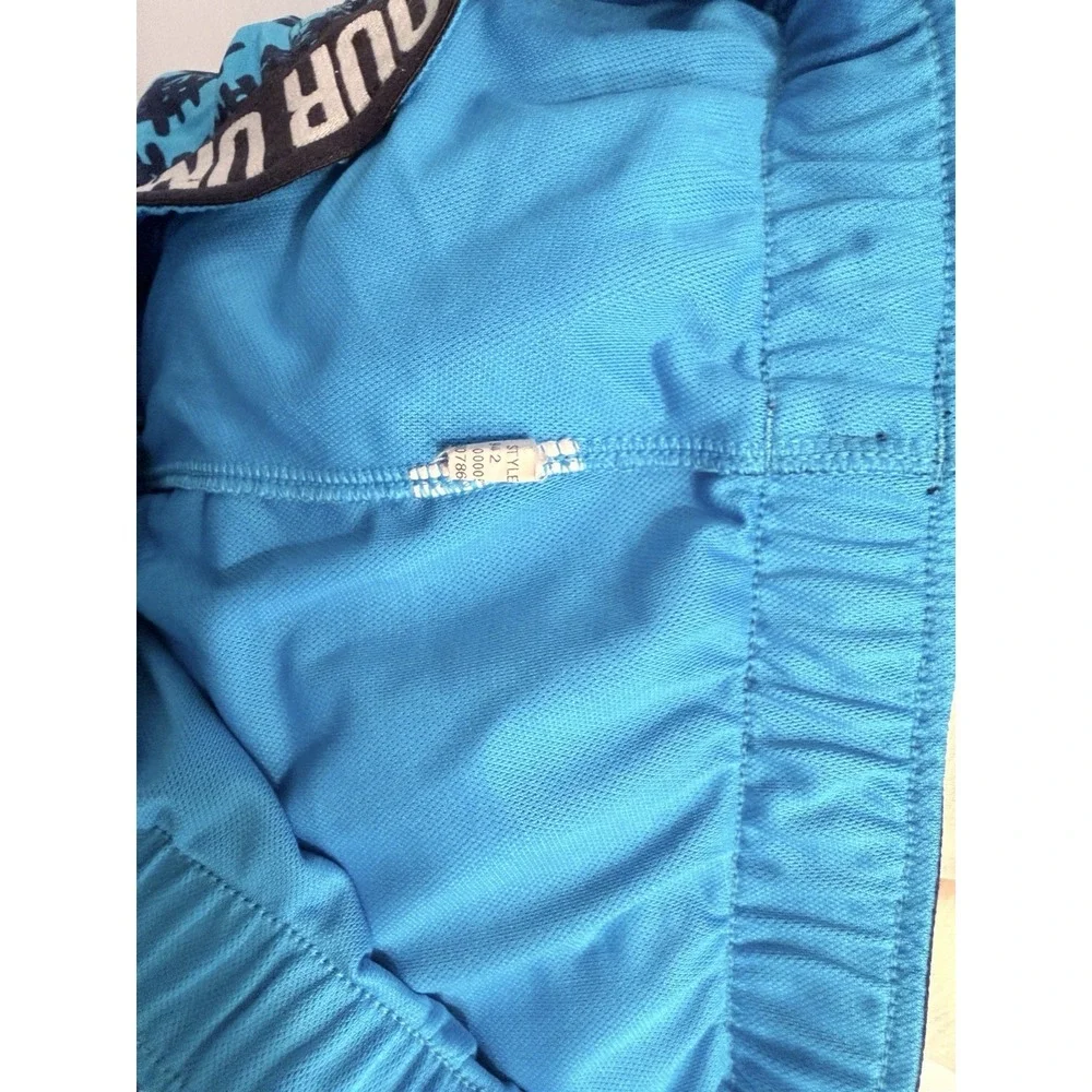 GU UNDER ARMOUR Women's  Shorts SIZE SM Heat Gear Loose Turquoise/Black - Picture 6 of 7